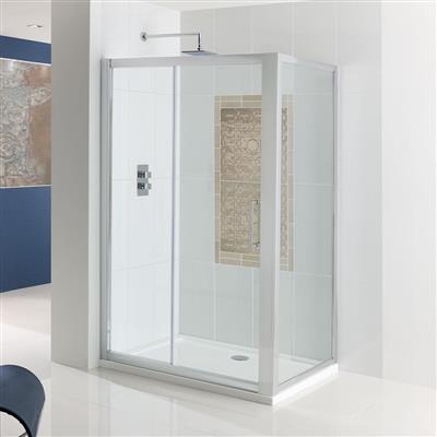 Corniche Easy Clean 1950mm x 1000mm Slider Shower Door - Chrome