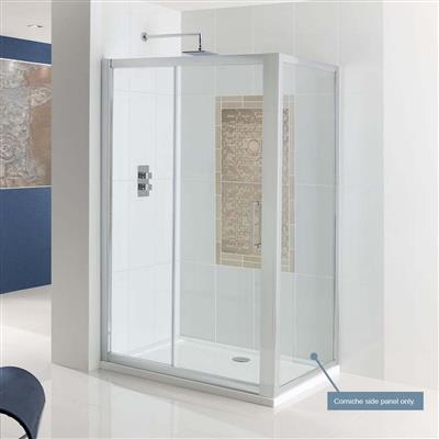 Corniche Easy Clean 1950mm x 1200mm Side Panel - Chrome