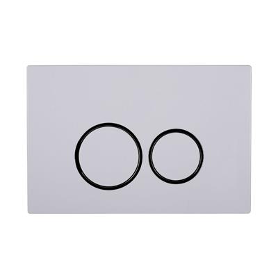 R Series Rod Operated Push Plate / Flush Plate - Chrome with Black Ring