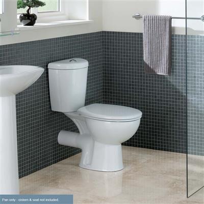 Loire Close Coupled WC Pan with Fixings - White