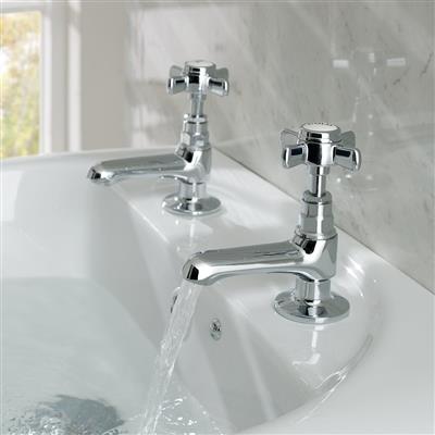 Haymarket Standard Basin Taps Chrome