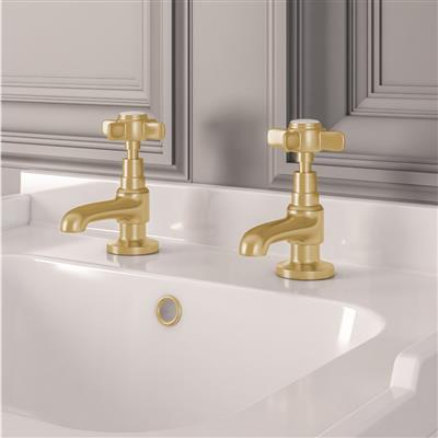 Haymarket Luxury Basin Taps - Brushed Brass