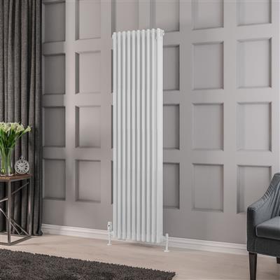 Rivassa 3 Column Radiator 1800 x 473mm Gloss White