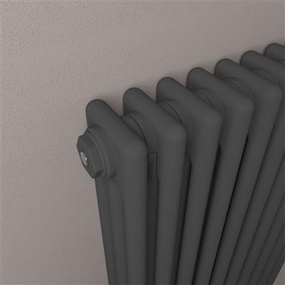 Rivassa 3 Column Rad. 300x1148mm Matt Anthracite