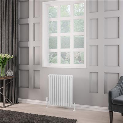 Rivassa 3 Column Radiator 600 x 518mm Gloss White