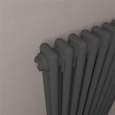 Rivassa 2 Column Radiator 600 x 428mm Matt Anthracite