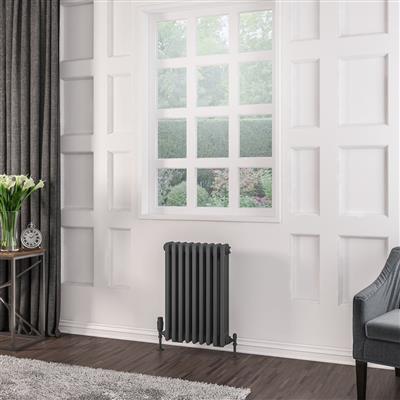 Rivassa 3 Column Radiator 600 x 428mm Matt Anthracite