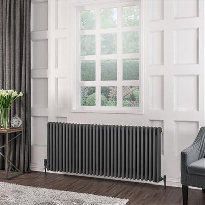 Rivassa 3 Column Radiator 600 x 1460mm Matt Anthracite