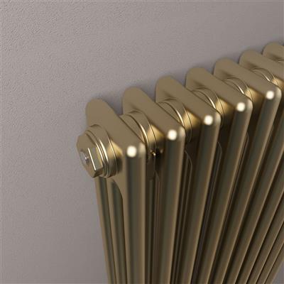 Rivassa 3 Column Radiator 600 x 608mm Bronze Effect