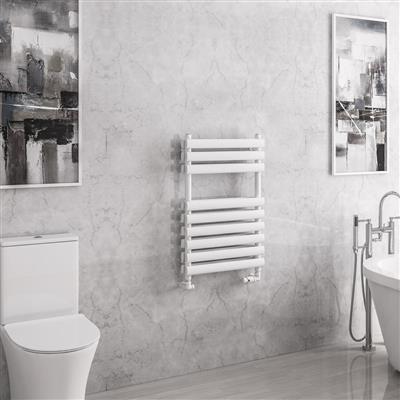 Tunstall Double 800 x 500 Towel Rail Matt White