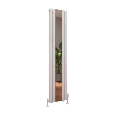 Tunstall Double Mirror 1800 x 380 Radiator Matt White