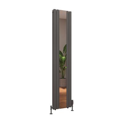 Tunstall Double Mirror 1800 x 380 Radiator Matt Anthracite