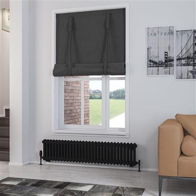 Rivassa 2 Column Radiator 300 x 1373mm Matt Black