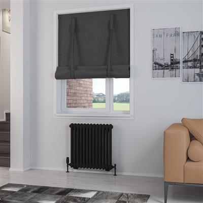 Rivassa 2 Column Radiator 600 x 608mm Matt Black