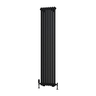 Rivassa 2 Column Radiator 1800 x 383mm Matt Black