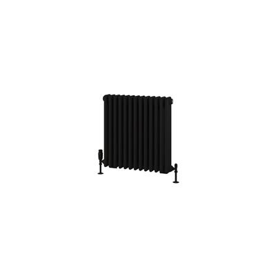 Rivassa 3 Column Radiator 600 x 608mm Matt Black