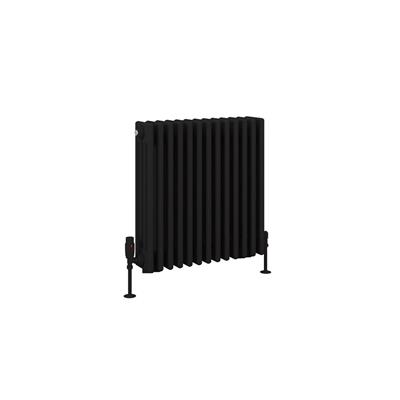 Rivassa 4 Column Radiator 600 x 605mm Matt Black