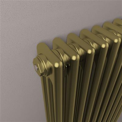 Rivassa 3 Column Radiator 600 x 608mm Bronze Olive