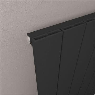 Rosano 1800 x 375 Aluminium Radiator Matt Black