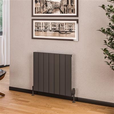 Rosano 600 x 660 Aluminium Radiator Matt Anthracite