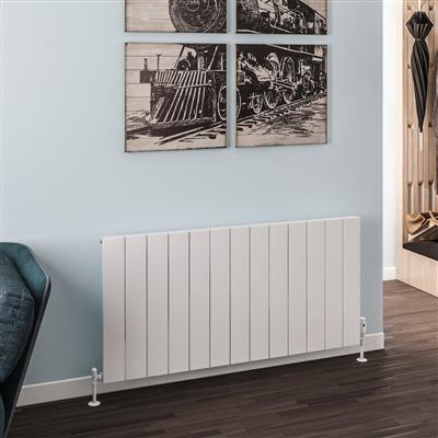 Rosano 600 x 1230 Aluminium Radiator Matt White