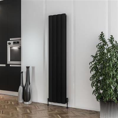 Guardia 1800 x 375 Aluminium Radiator Matt Black