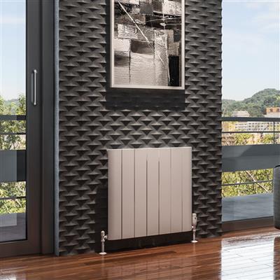 Peretti 600 x 660 Aluminium Radiator Matt White