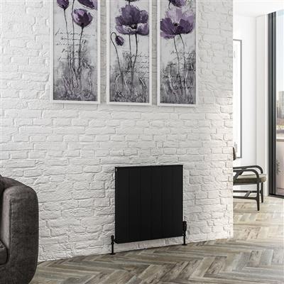 Vesima 600 x 603 Aluminium Radiator Matt Black