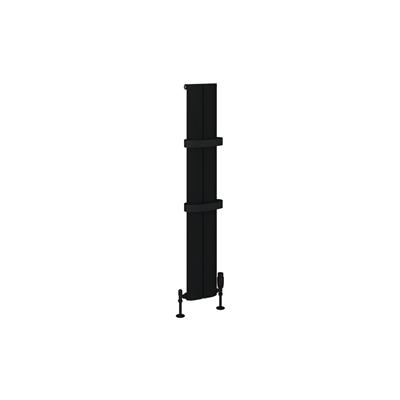 Berlini 1200 x 185 Aluminium Radiator Matt Black