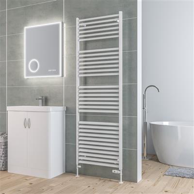 Velor 1800 x 600 Aluminium Towel Rail Matt White