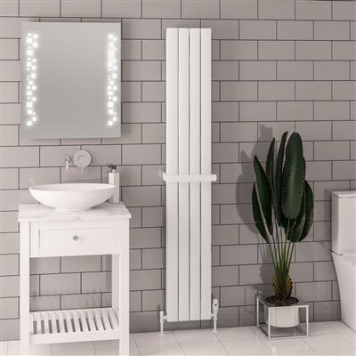 Hadleigh 1800 x 275 Aluminium Radiator Matt White