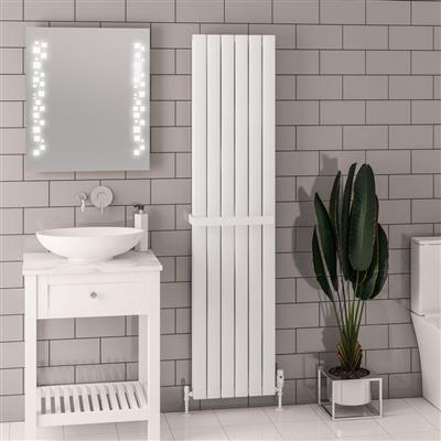 Hadleigh 1800 x 415 Aluminium Radiator Matt White