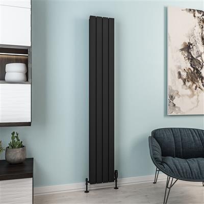 Hadleigh 1800 x 275 Aluminium Radiator Matt Black