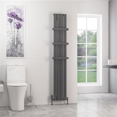 Sandhurst 1800 x 275 Aluminium Radiator Matt Anthracite