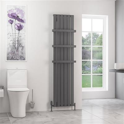 Sandhurst 1800 x 415 Aluminium Radiator Matt Anthracite