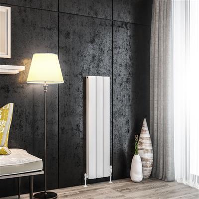 Guardia 1200 x 280 Aluminium Radiator Matt White