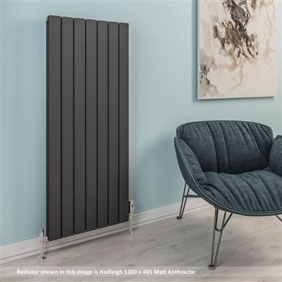 Hadleigh 1200 x 415 Aluminium Radiator Matt White