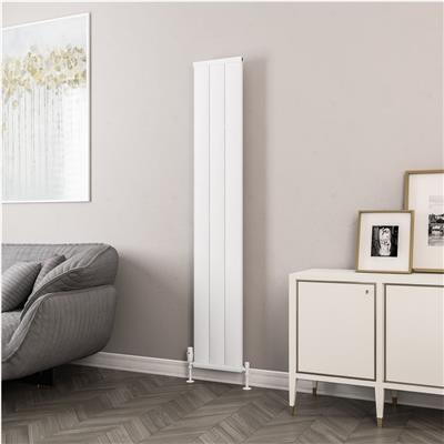 Kingswood Slimline 1800 x 310 Aluminium Radiator Matt White