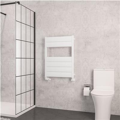 Kingswood Slimline 820 x 600 Aluminium Towel Rail Matt White