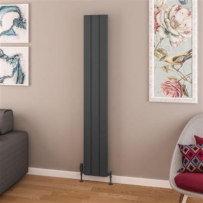 Withington 1800 x 280 Aluminium Radiator Matt Anthracite