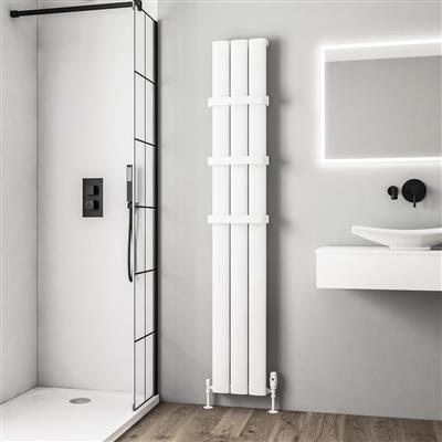 Malmesbury 1800 x 280 Aluminium Radiator Matt White