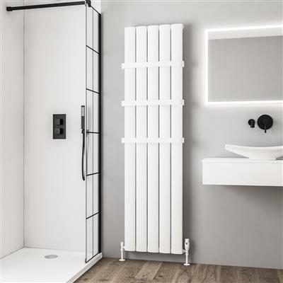 Malmesbury 1800 x 470 Aluminium Radiator Matt White