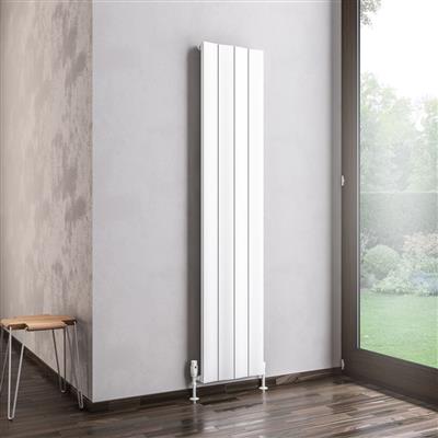 Fairford 1800 x 375 Aluminium Radiator Matt White