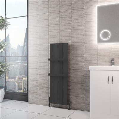 Fairford 1200 x 375 Aluminium Radiator Matt Anthracite