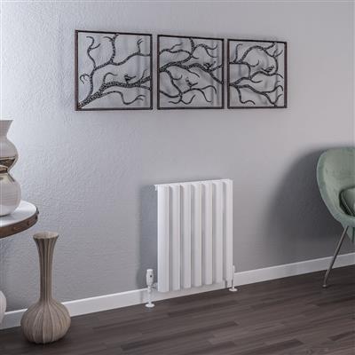 Burford 600 x 485 Aluminium Radiator Matt White