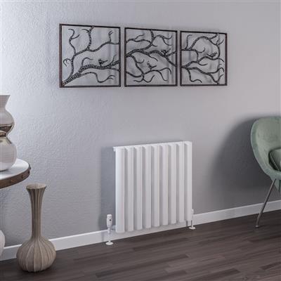 Burford 600 x 625 Aluminium Radiator Matt White