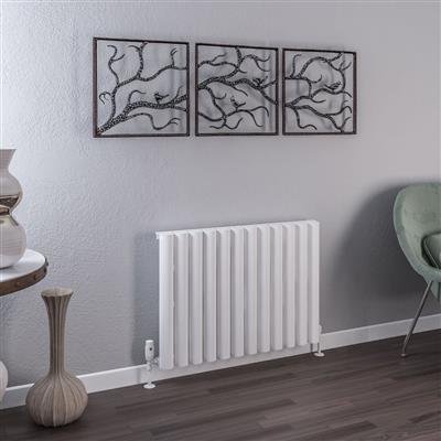 Burford 600 x 835 Aluminium Radiator Matt White