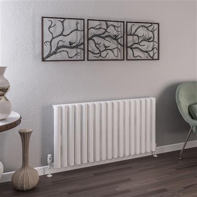 Burford 600 x 1185 Aluminium Radiator Matt White