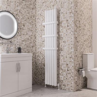 Burford 1800 x 345 Aluminium Radiator Matt White