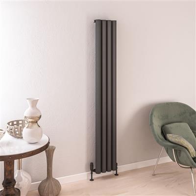 Burford 1800 x 275 Aluminium Radiator Matt Anthracite